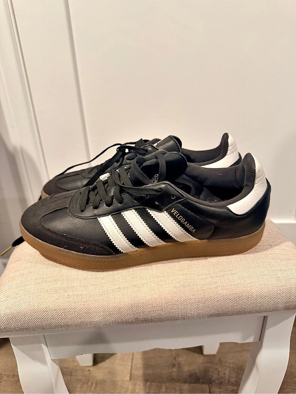adidas Velosamba Cycling Sneakers Black White US 8.5M/9.5W